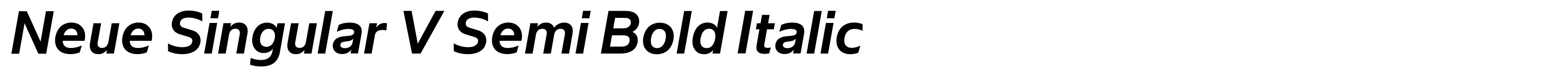 Neue Singular V Semi Bold Italic